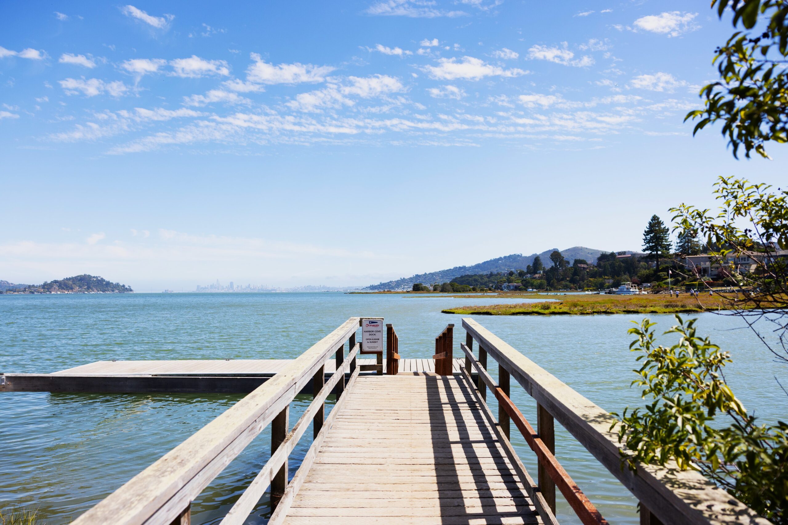 Photo of a dock on Richardson Bay in Strawberry, Mill Valley